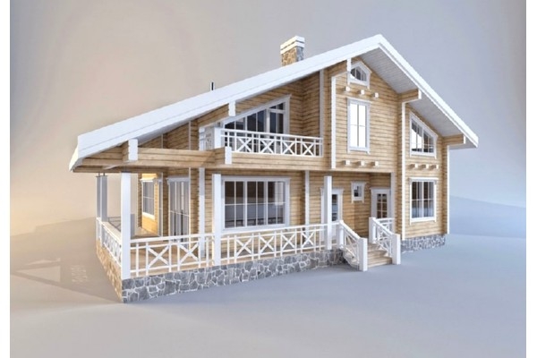 3D проект дома из бруса